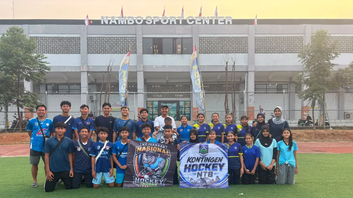 Tim hoki putra dan putri NTB siap menghadapi Kejurnas Hockey Indoor 2026. (IST/LOMBOK POST)