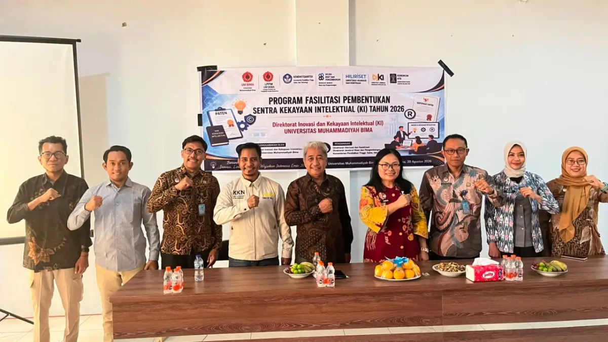 Kepala Divisi Pelayanan Hukum Kanwil Kemenkum NTB Anna Ernita memberikan pengarahan dalam fasilitasi pembentukan Sentra Kekayaan Intelektual (KI) di Kampus I UMMAT Bima. Langkah ini dilakukan untuk mendorong perlindungan hukum atas hasil riset dan inovasi civitas akademika.