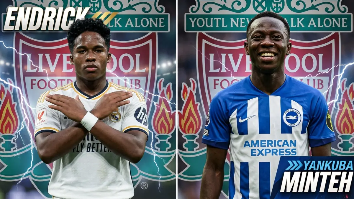 Liverpool gagal rayu Endrick dari Real Madrid. Kini The Reds fokus kejar Yankuba Minteh dari Brighton walau 2 tawaran ditolak.