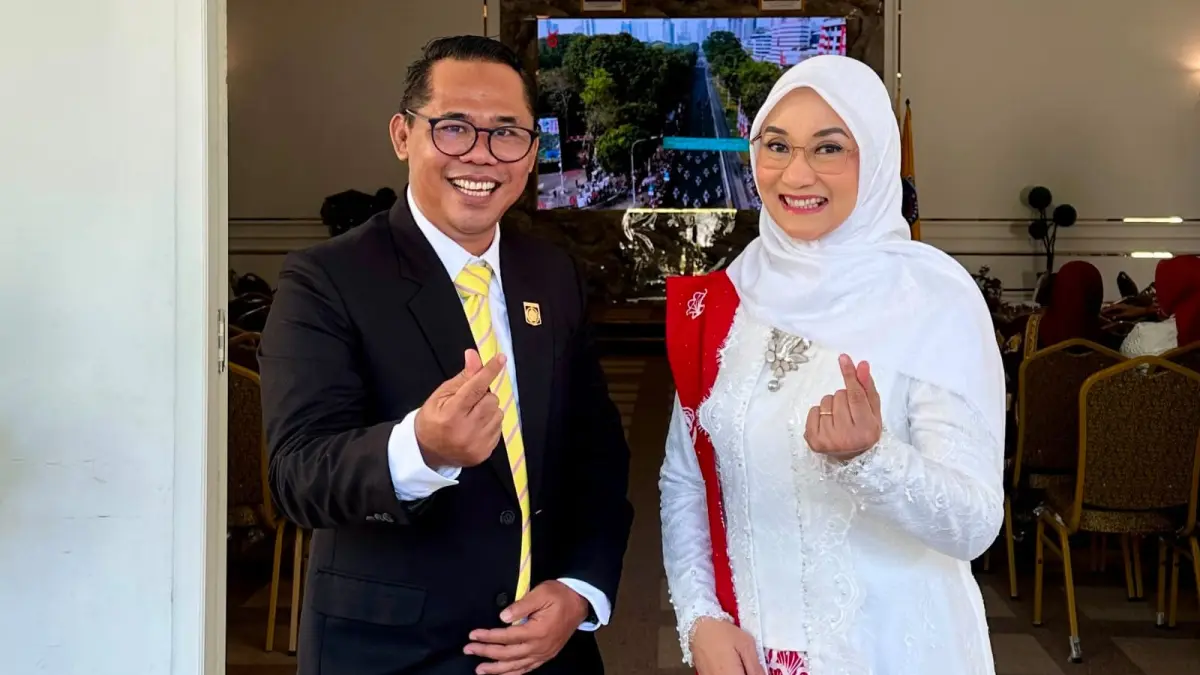RAMAI DIPERBINCANGKAN: Ketua TP PKK Kota Mataram Hj Kinnastri Mohan Roliskana bersama Ketua DPD Golkar Kota Mataram Rino Rinaldi digadang-gadang berpasangan untuk Pilwali Mataram.

&nbsp;