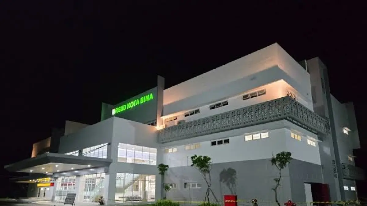 RSUD Kota Bima yang baru dibangun rencananya akan mulai beroperasi 1 September nanti. (Dok Hutama Karya)