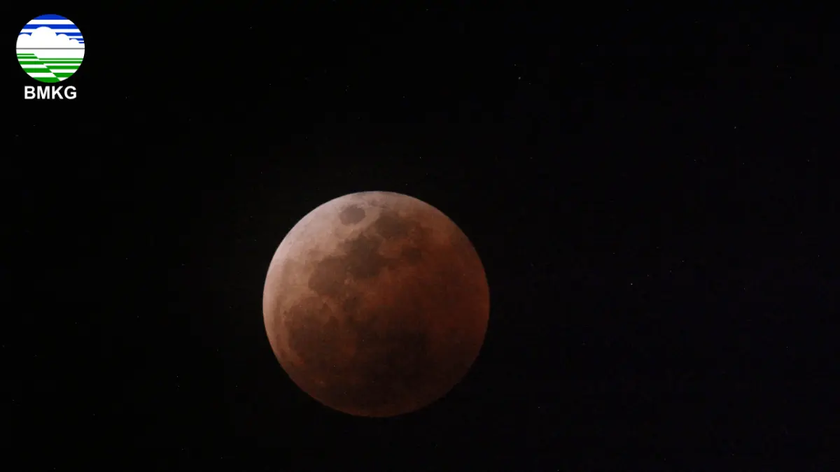 Gerhana bulan. (DOK.BMKG)