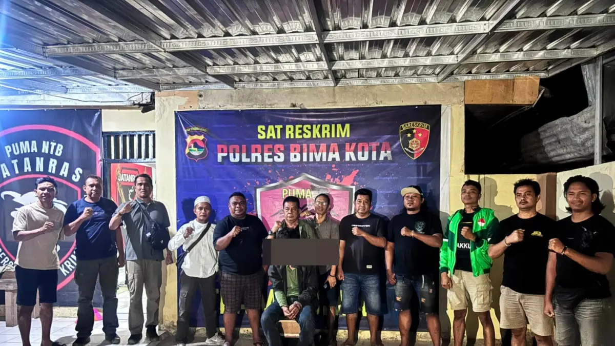 DPO perburuan satwa dilindungi berinisial IN diamankan di Polres Bima Kota, Rabu (26/8).