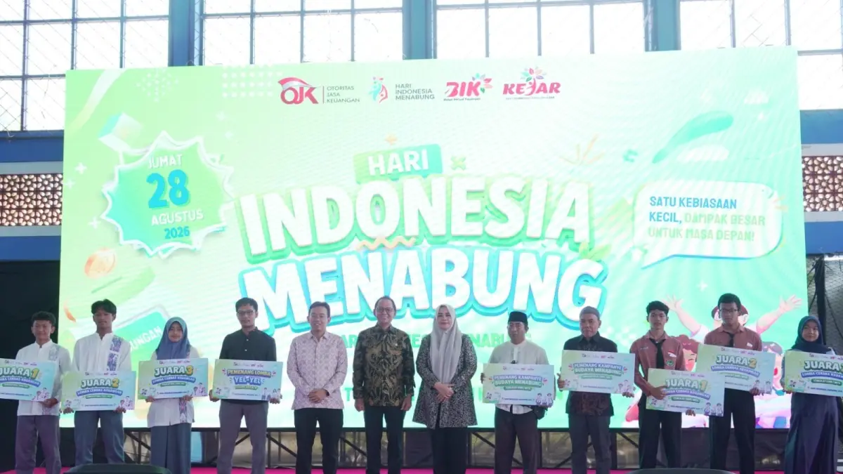 HARI INDONESIA MENABUNG: OJK NTB dorong anak muda lakukan kebiasaan menabung sejak di bangku sekolah. (IST/LOMBOK POST)