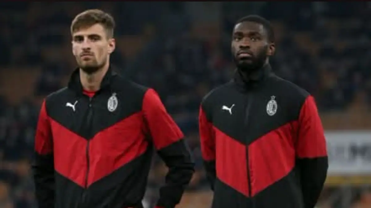 PEMAIN BELAKANG: Bek AC Milan Matteo Gabbia dan Fikayo Tomori. (Istimewa) 