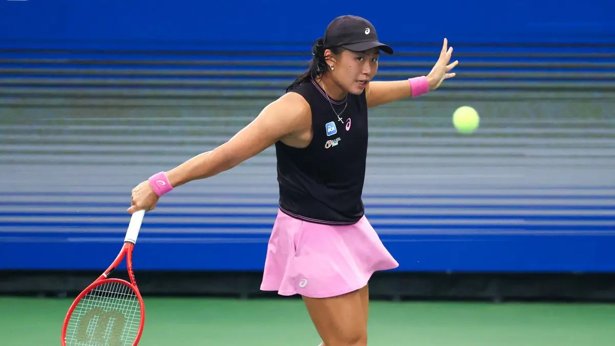 Janice Tjen masuk main draw Singapore Tennis Open 2026. Petenis Indonesia itu akan satu panggung dengan Pegula, Andreeva, dan Anisimova. (Photo by AFP)