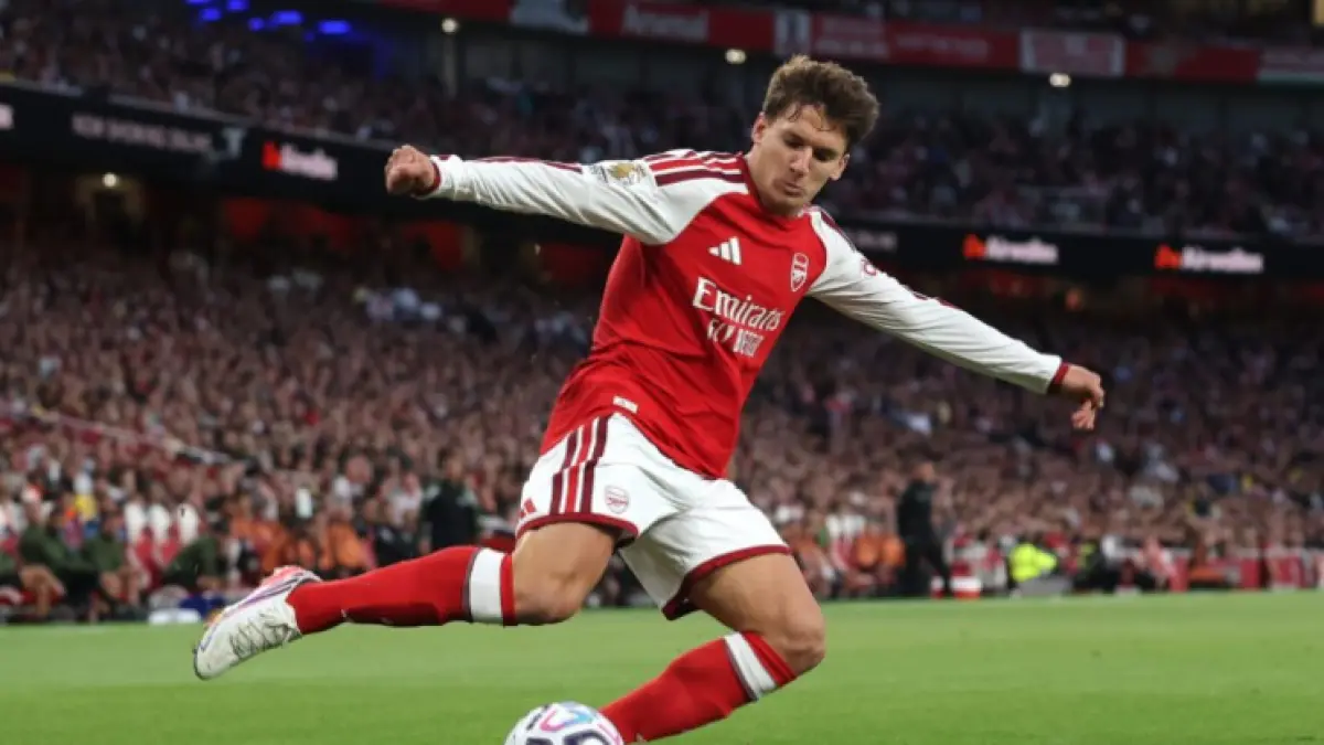 Pemain anyar Arsenal Christos Tzolis.