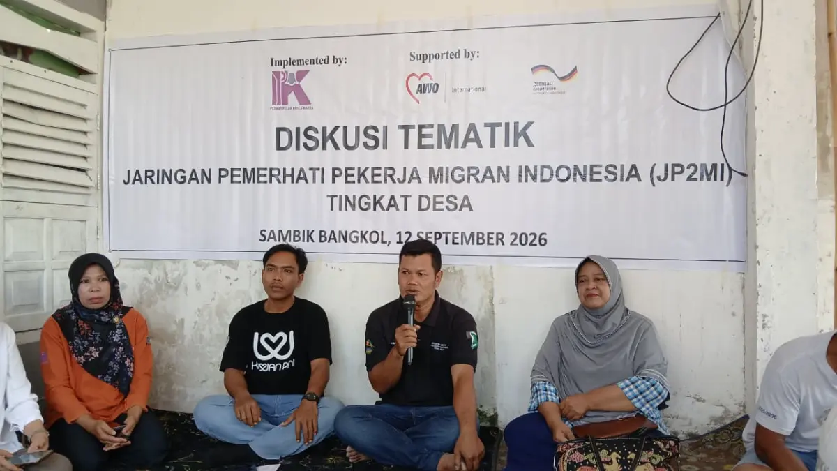 PERKUAT EDUKASI: Suasana pelaksanaan Diskusi Tematik JP2MI tingkat desa di Desa Sambik Bangkol.