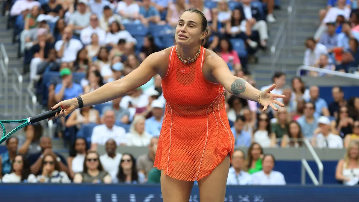 Sabalenka mengakui Rybakina tampil lebih baik di final US Open 2026. Kekalahan itu sekaligus membuatnya kehilangan posisi No. 1 dunia. (Photo by AFP)