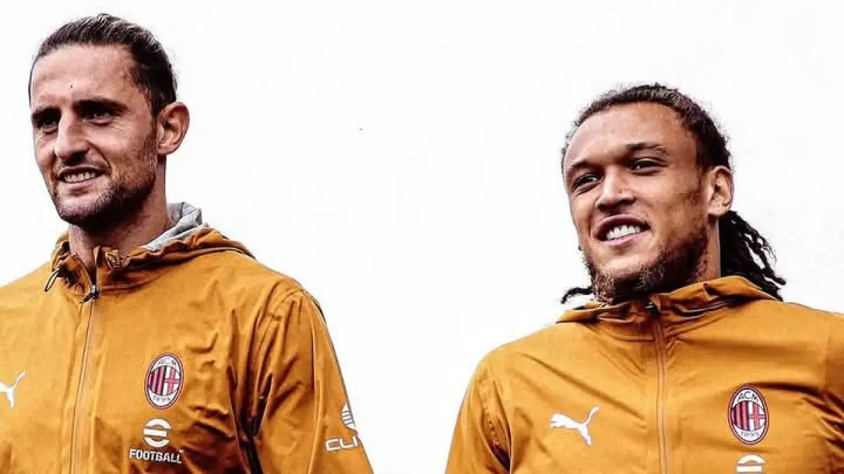 ANDALAN AC MILAN: Adrien Rabiot dan Diego Moreira berlatih bersama. (Istimewa)