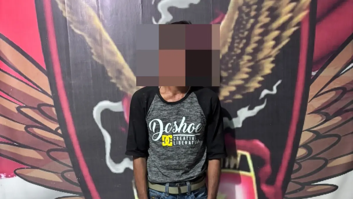Pelaku AM ditangkap anggota Satreskrim Polres Bima Kota usai dilaporkan mencabuli anak tirinya, Kamis (17/9).