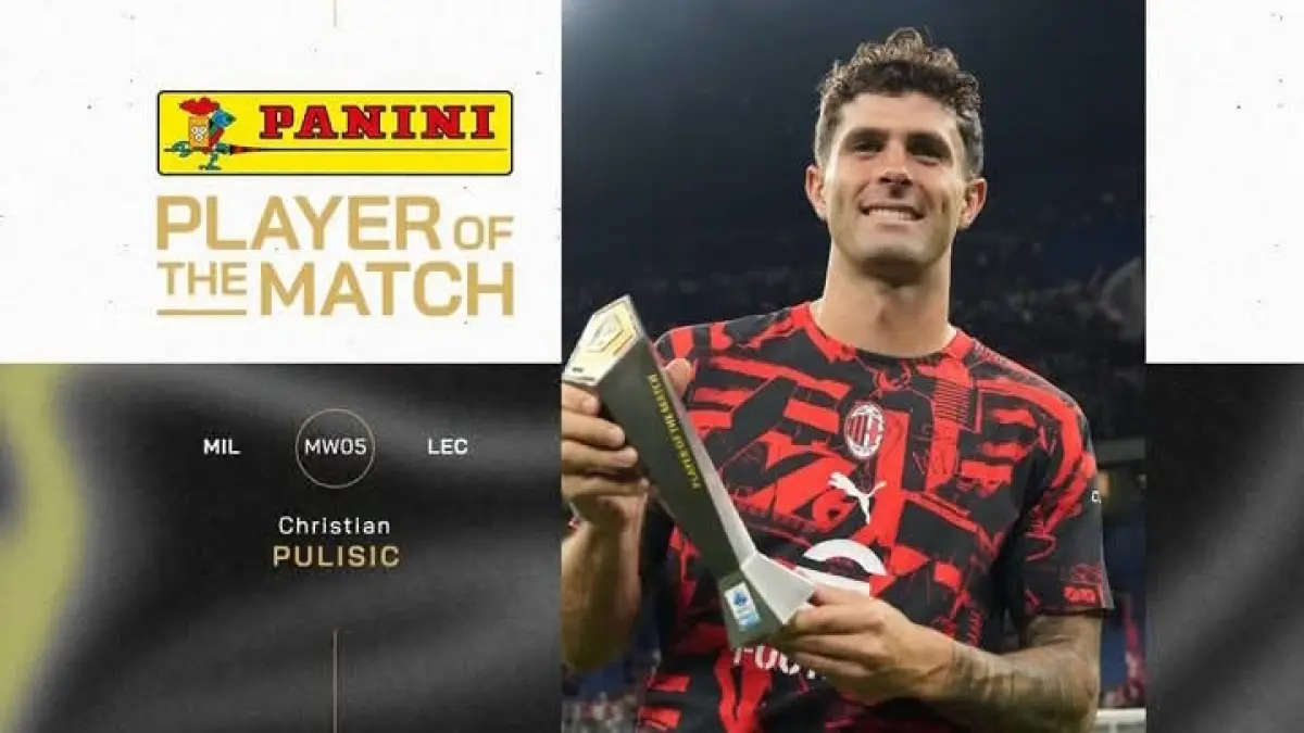 CETAK GOL: Christian Pulisic terpilih sebagai pemain terbaik dalam laga AC Milan vs Lecce. (Istimewa)