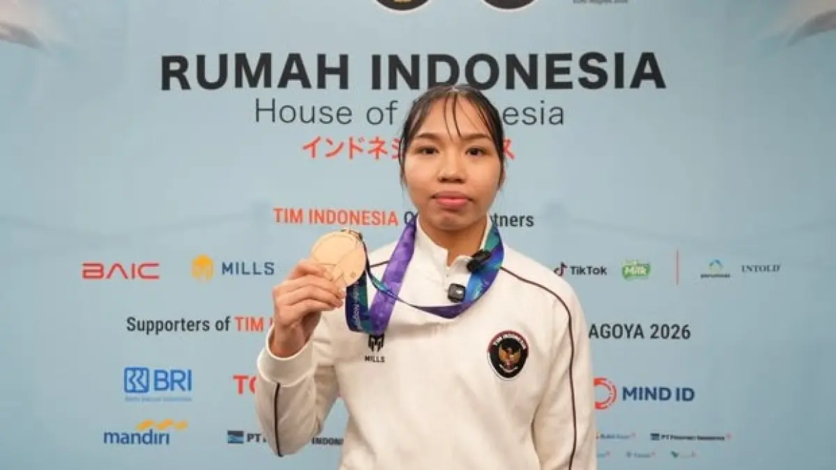 Karateka putri Indonesia Leica Al Humaira Lubis menambah medali perunggu di Asian Games 2026 Aichi-Nagoya. (TIM INDONESIA OFFICIAL)