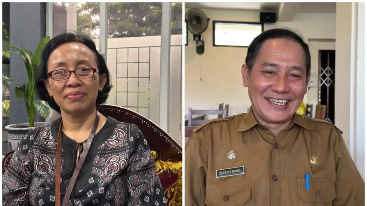 Kepala Kanwil DJPb NTB Ratih Hapsari Kusumawardani dan Kepala Biro Ekbang Setda NTB Izzudin Mahili. (YUYUN/LOMBOK POST)