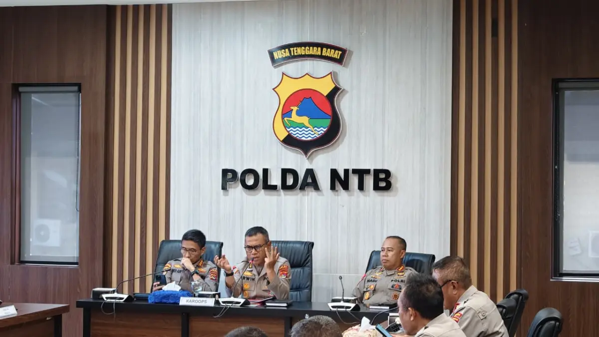 Rakor Cipta Ops Mandalika di ruang Presisi Polda NTB, Selasa (22/9).