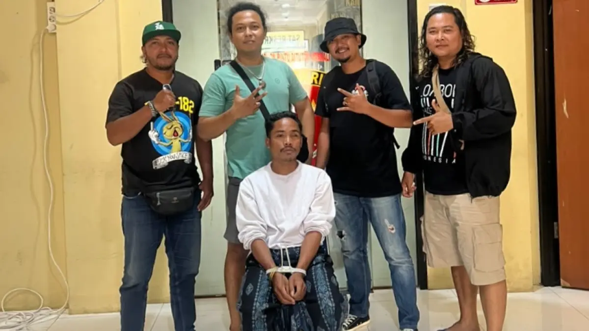 MASIH KEJAR: Terduga pelaku yang berhasil diamankan Tim Puma Polres KLU.
