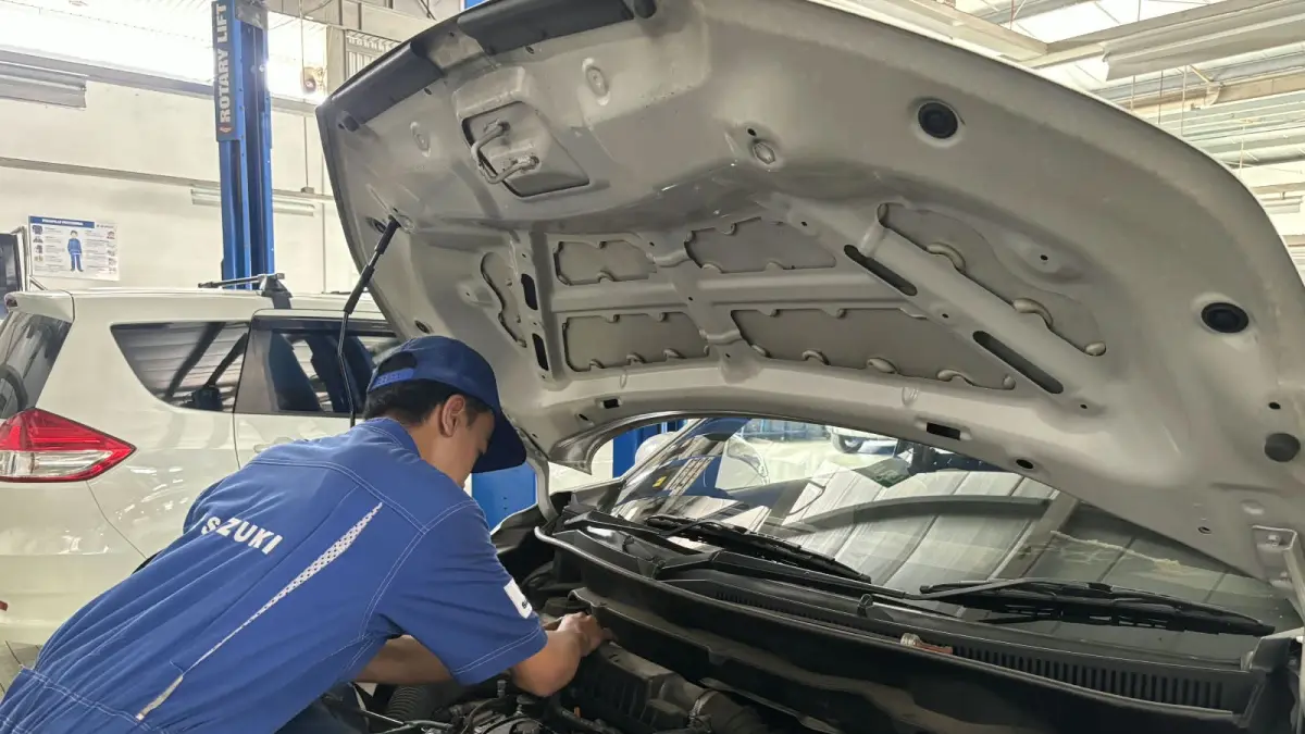 Suzuki memberikan general check-up 23 item secara gratis untuk memeriksa kondisi teknis kendaraan, termasuk kemungkinan akumulasi abu vulkanik pada sejumlah komponen. (ist)