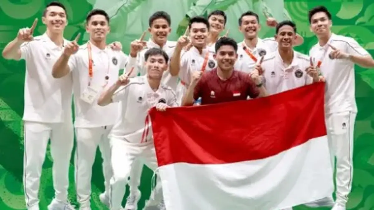 Tim bulutangkis putra berhasil menyumbangkan medali emas pertama bagi Indonesia di Asian Games 2026 Aichi-Nagoya. (badminton.ina)