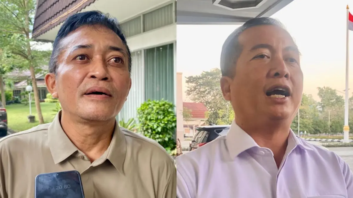 Lalu Pathul Bahri dan Lalu Muhamad Iqbal (Foto: Toni/Lombok Post)