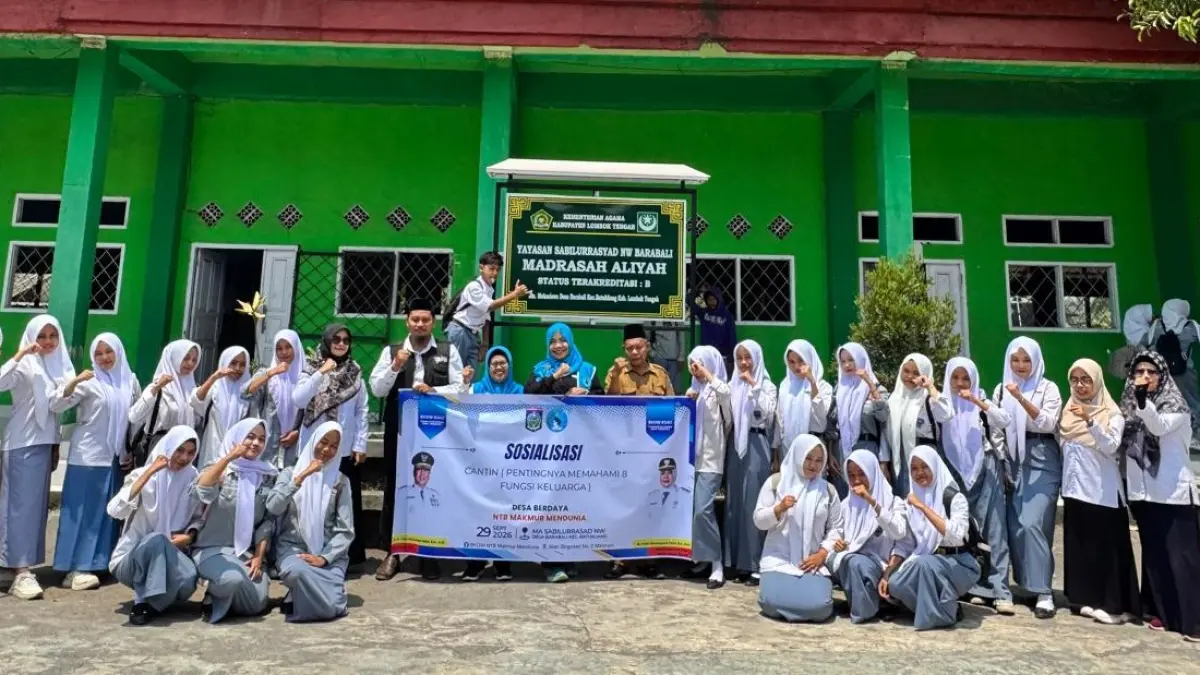 BKOW NTB saat menggelar sosialisasi di MA Sabilusrasad NW Barabali.