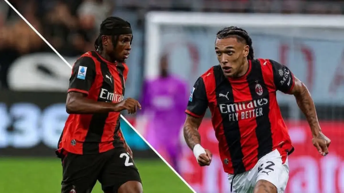 ANDALAN: Bek kanan AC Milan Samuel Chukwueze dan Diego Moreira. (Ist/LombokPost)