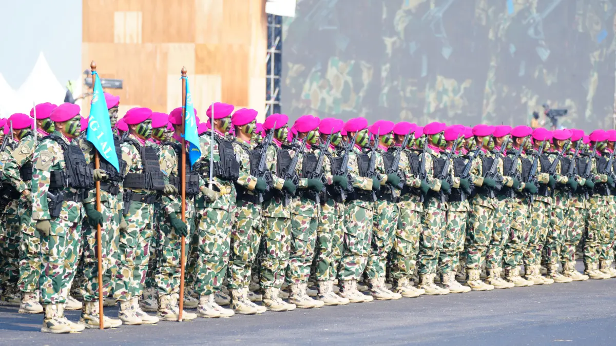 Pasukan Korps Marinir. (TNI)