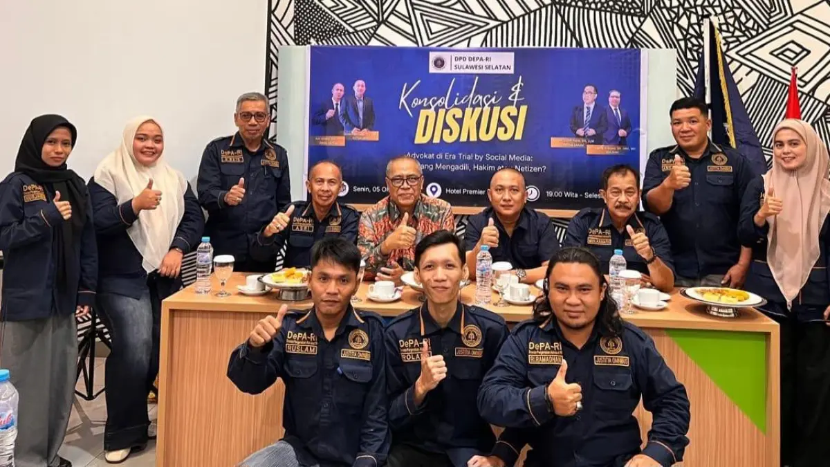 TRIAL BY SOCIAL: peserta diskusi dan konsolidasi DePA-RI Sulsel di Makassar, 6 Oktober 2026