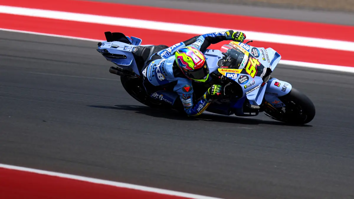 Fermin Aldeguer finish di peringkat tujuh dalam Sprint Race MotoGP Mandalika. (IVAN/LOMBOK POST)
