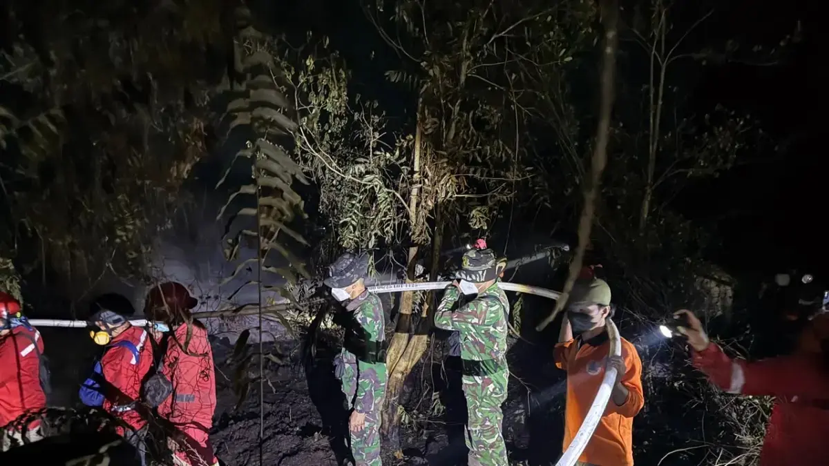 Ilustrasi pemadaman Karhutla Kalimantan Barat.
