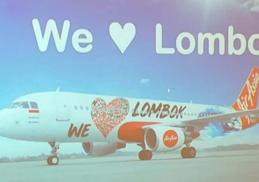 PROMOSIKAN LOMBOK KE DUNIA: Akan seperti inilah nantinya pesawat Airbus A380 milik AirAsia yang seluruh bodynya dibranding We Love Lombok. Pesawat ini akan memiliki homebase di Lombok.