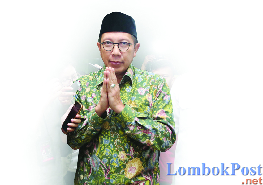 Menteri Agama Lukman Hakim Saifuddin tiba di Kantor Kementerian Agama, Jakarta, Senin (18/3/19). Lukman Hakim kembali bisa bekerja usai KPK mencabut segel di ruangannya. FOTO : FEDRIK TARIGAN/ JAWA POS