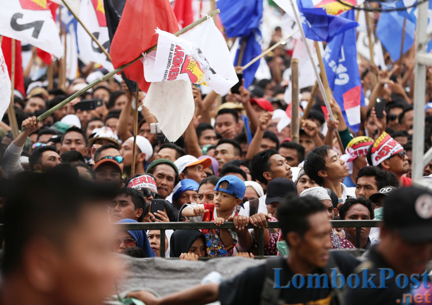 Suasana kampanye partai politik saat Pilpres 2019, lalu.