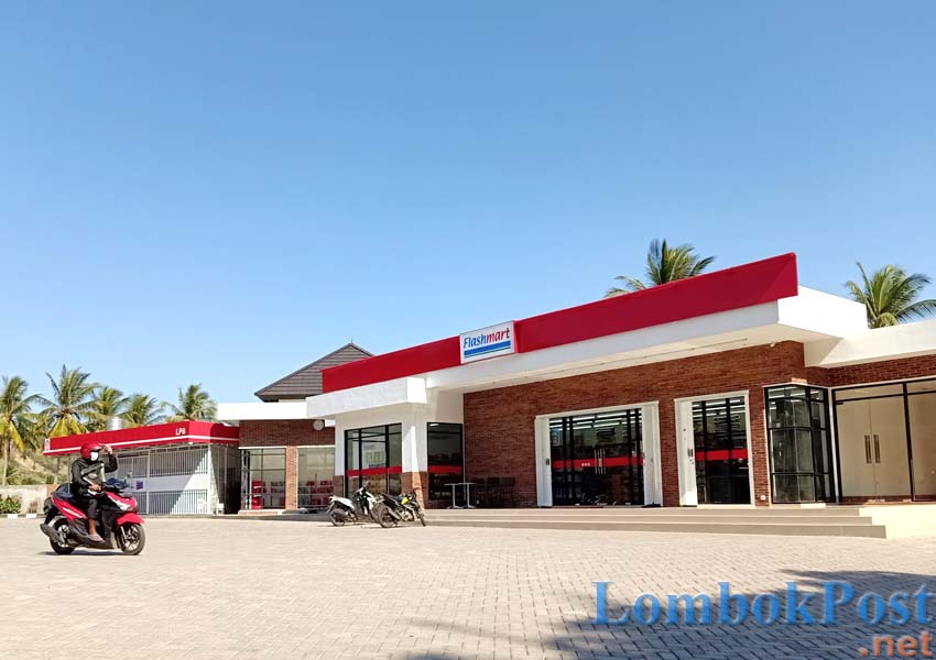 JADI POLEMIK: Inilah minimarket di SPBU Telaga Wareng, Pemenang yang izin operasionalnya menggunakan izin operasional SPBU.