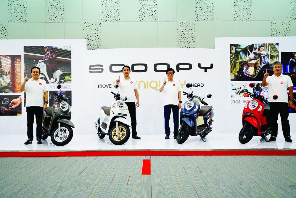 MOTOR KEREN: Manajemen AHM saat launching All New Honda Scoopy, di Jakarta, Selasa (10/11/2020).