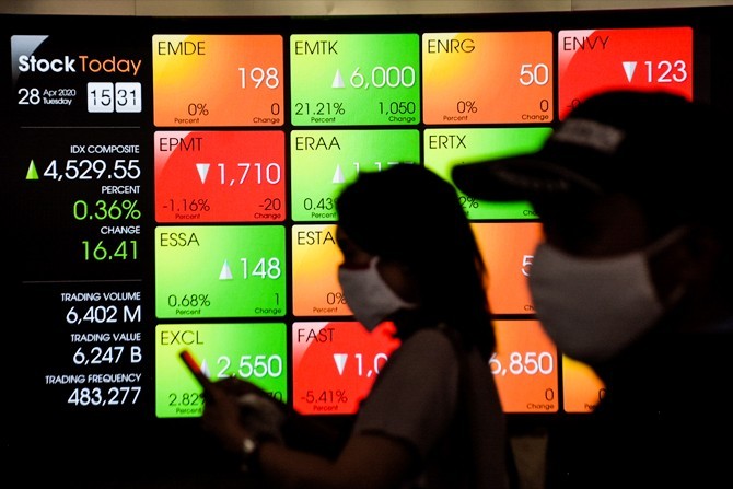 ILUSTRASI papan IHSG. (Dery Ridwansah/JawaPos.com)