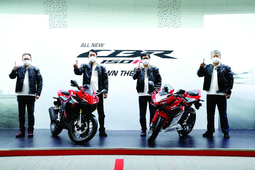 KEREN: All New CBR150R, yang kini makin berkarakter dan lincah, saat peluncuran, Rabu (13/1/2021).