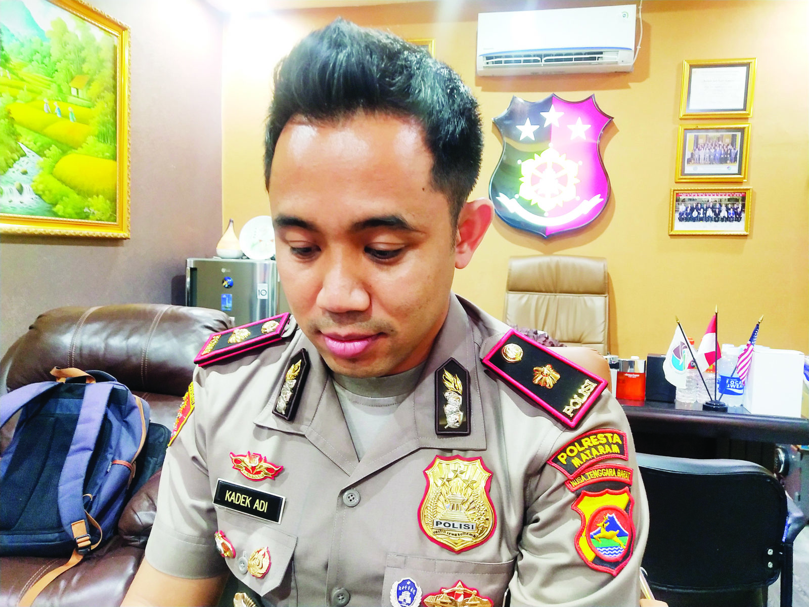 Kasatreskrim Polresta Mataram Kompol Kadek Adi Budi Astawa. (Harli/Lombok Post)