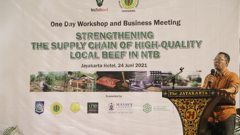 BERKUALITAS TINGGI: Gubernur NTB H Zulkieflimansyah memberikan sambutan pada kegiatan Penyampaian Rumusan Hasil Workshop dan Temu Bisnis