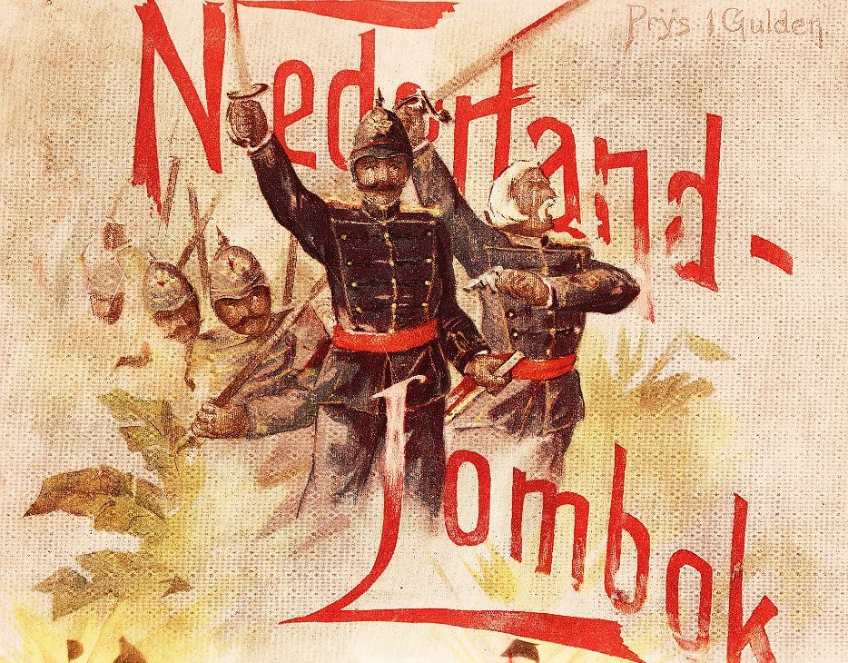 Sebuah Poster tentang invasi militer Belanda ke Lombok Tahun 1894. (Foto : KTLV)