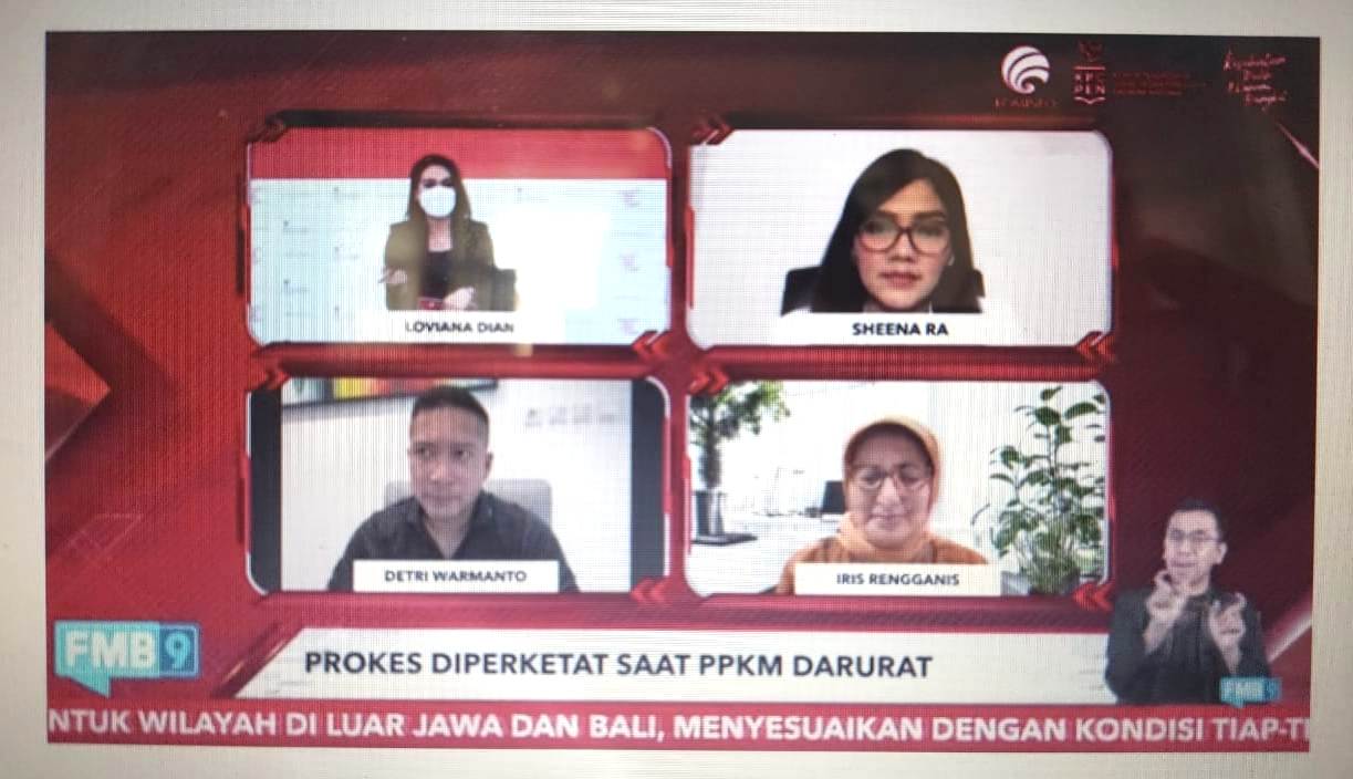 Dialog Produktif KPCPEN yang ditayangkan di FMB9ID_IKP, Kamis (8/7).