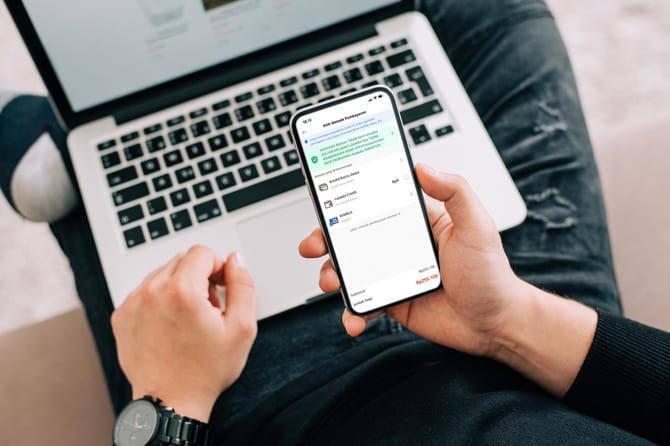 Ilustrasi transaksi online memanfaatkan platform digital (Istimewa)