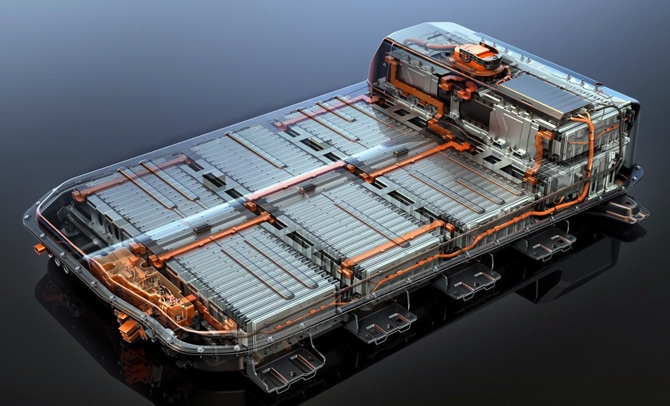 Ilustrasi: Baterai kendaraan listrik. (Dok. Transport & Environment)