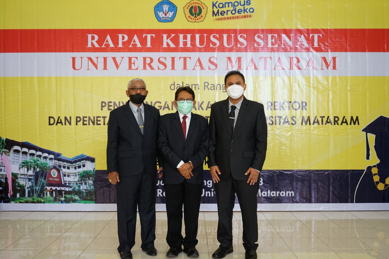 CALON REKTOR UNRAM: Inilah tiga Calon Rektor Unram Periode 2022-2026 yang ditetapkan Senat Unram, (25/10)