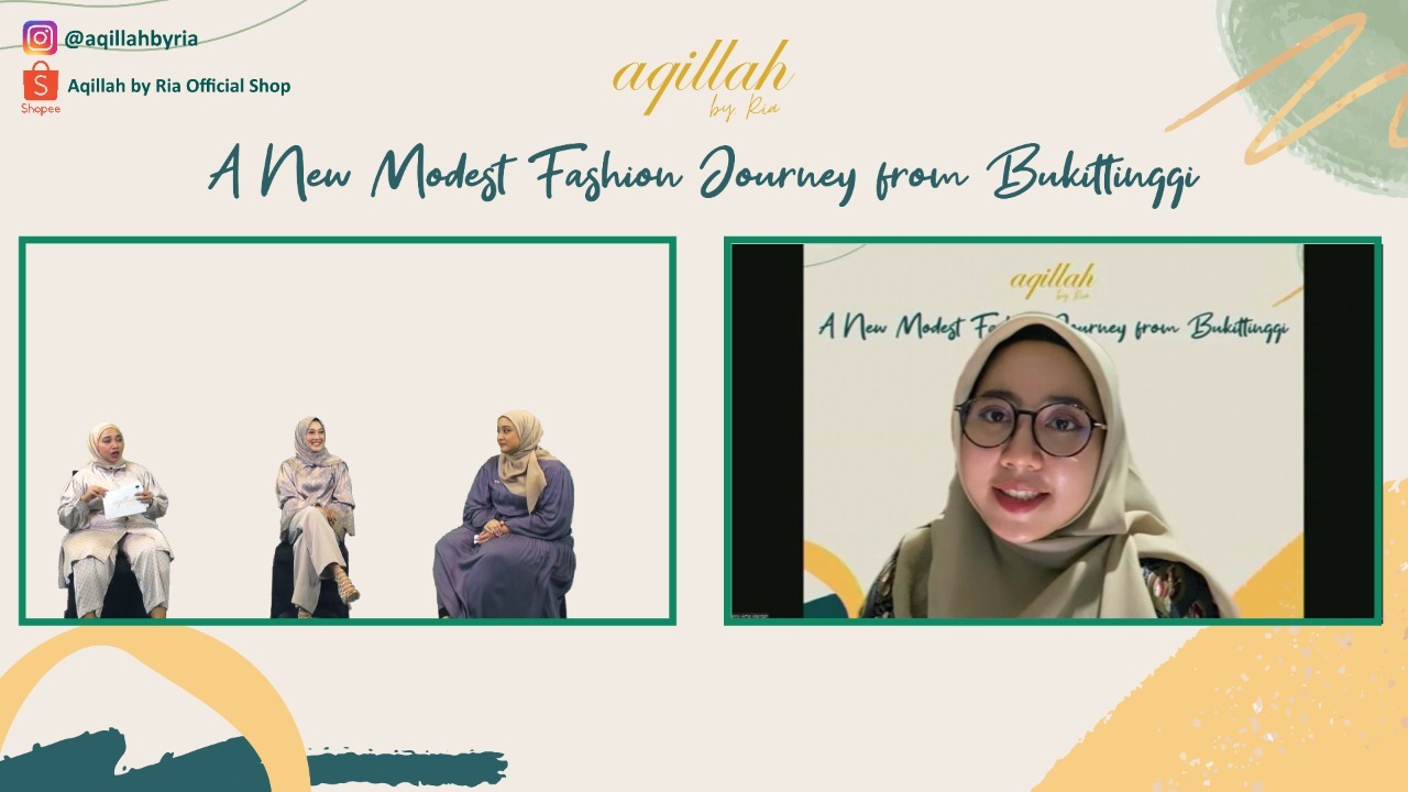 LAUNCHING VIRTUAL: Beberapa bintang tamu saat dialog interahtif secara virtual dilauching Aqilah by Ria, Kamis (9/12).