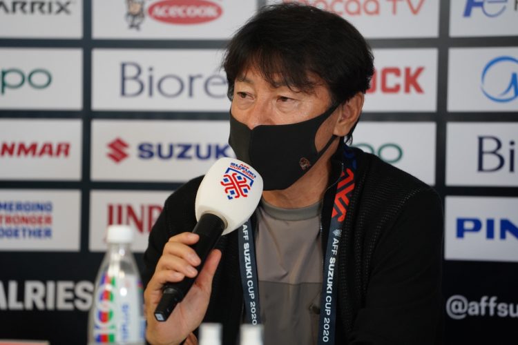 Pelatih timnas Indonesia asal Korea Selatan Shin Tae-yong. (AFF Suzuki Cup 2020)