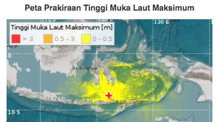 Pusat gempa M 7,5 Larantuka NTT (dok. BMKG)