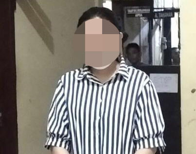 DITAHAN: Tersangka SAM ditahan di Polres Dompu. (Istimewa)