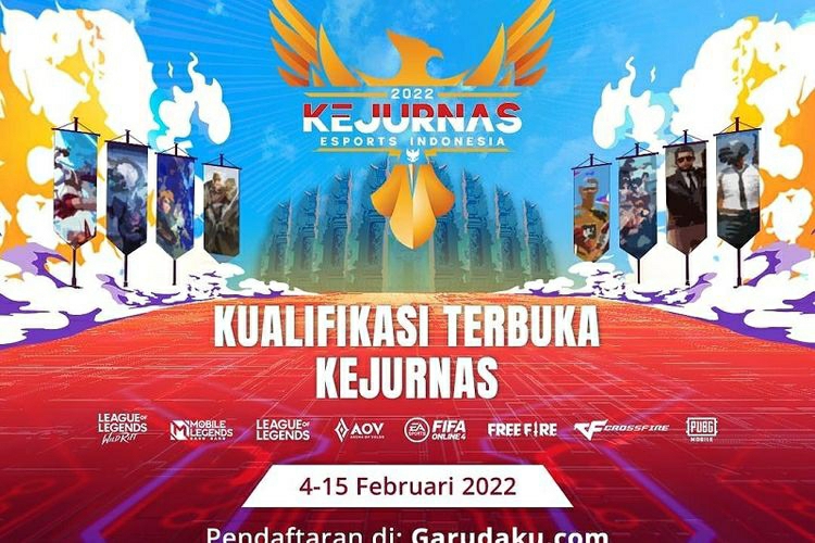 KEJURNAS: Tim yang akan turun di SEA Games Vietnam diseleksi dengan metode Kejurnas Esport secara online.(IST/LOMBOK POST)