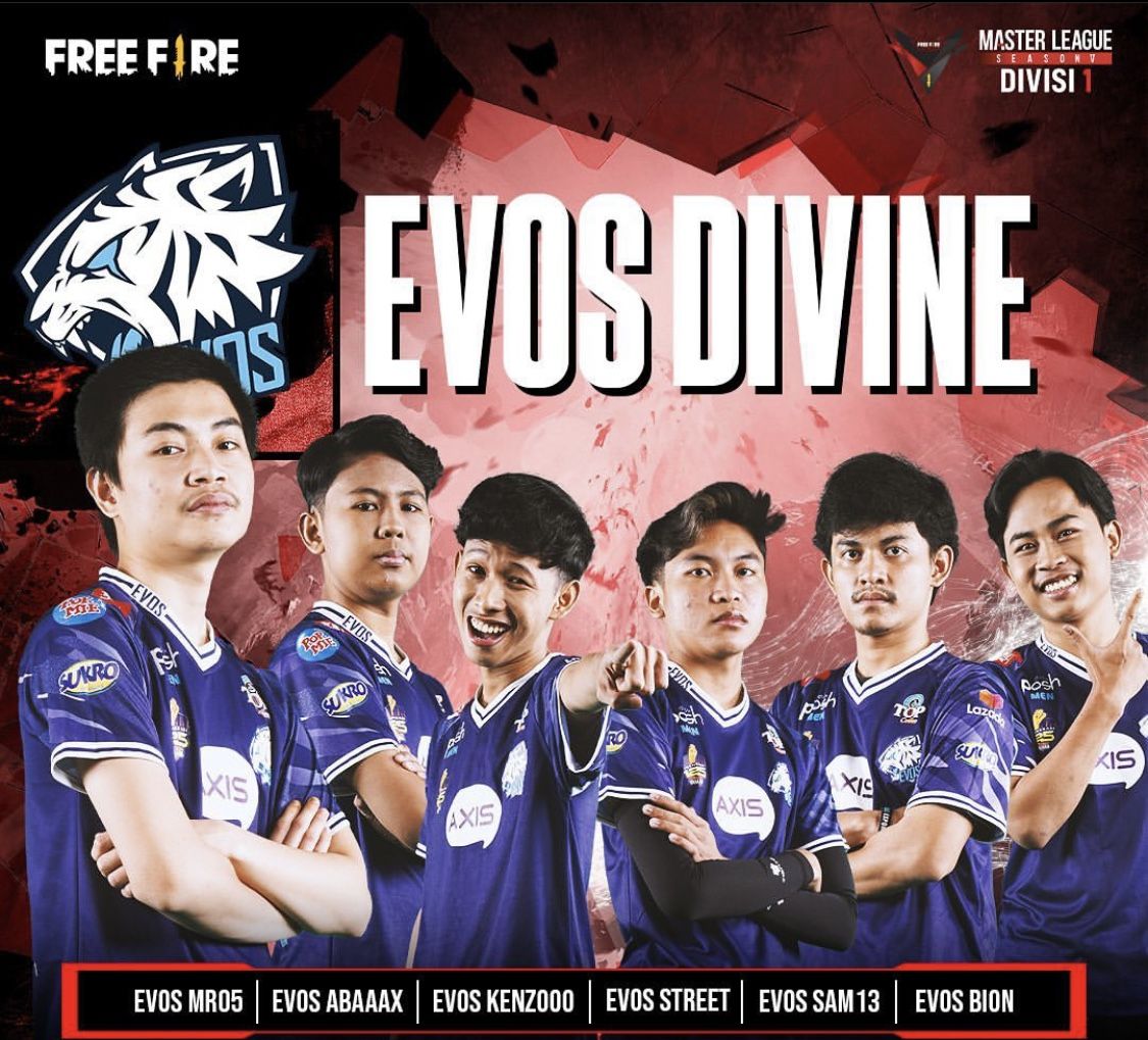 JUARA: Tim EVOS Divine berhasil menjuarai FFML Season 5 Divisi 1 sekaligus menjadi wakil Indonesia di pentas dunia, FFWS.(INSTAGRAM FFWS)