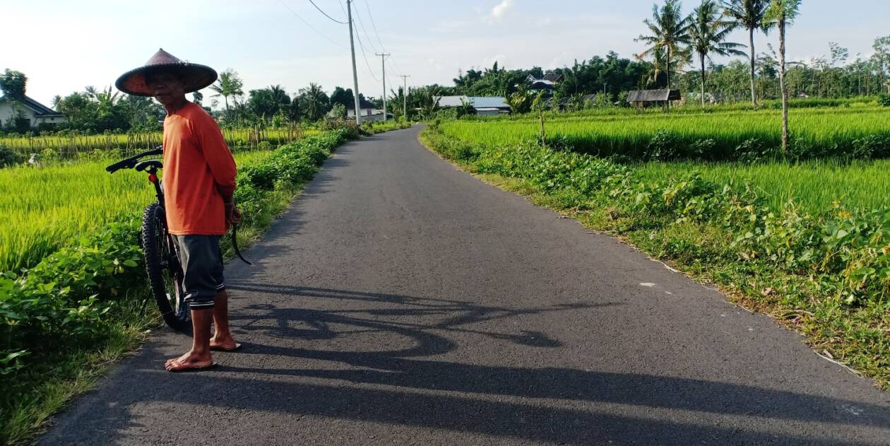 SEMAKIN BERKURANG: Lahan-lahan pertanian di Dusun Sombek, Desa Muncan, Kecamatan Kopang, Loteng terus berkurang akibat pembangunan infrastruktur jalan dan permukiman warga, beberapa waktu lalu. (Dedi/Lombok Post)